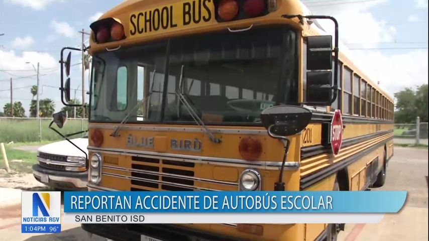 Reportan accidente de un autobús escolar de San Benito ISD