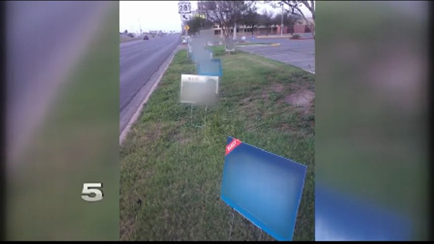 Overcrowd of Campaign Signs Violate Pharr Ordinance