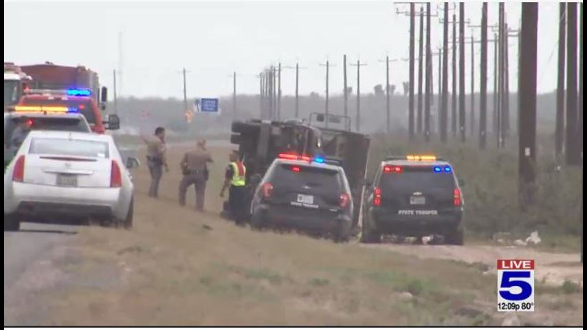 DPS: Strong winds cause UPS truck to roll over in Cameron County
