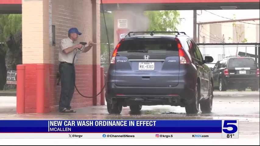 New car wash ordinance in effect in McAllen