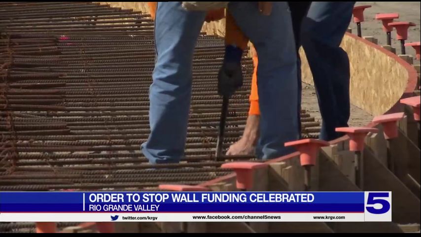 Border wall opponents celebrating Joe Biden's order to stop border wall funding