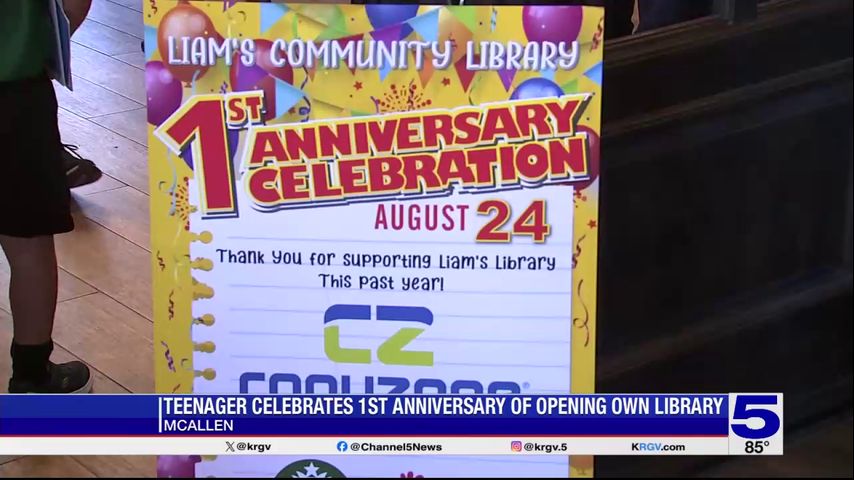 McAllen teen celebrates first anniversary of community library he created