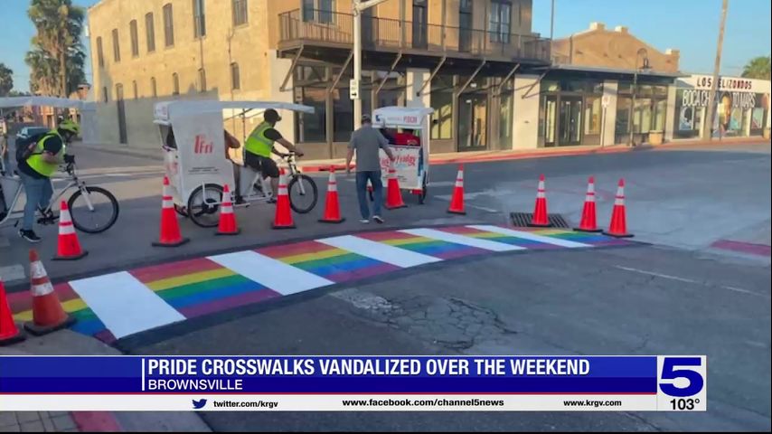 Community offers support after crosswalks painted in support of Pride Month are vandalized