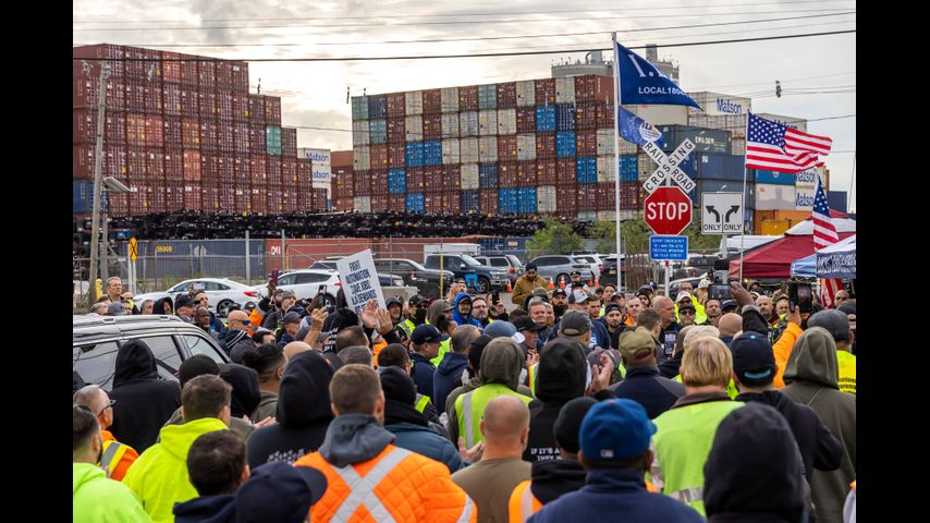 Dockworkers' strike could push up prices and cause shortages if it lasts for weeks