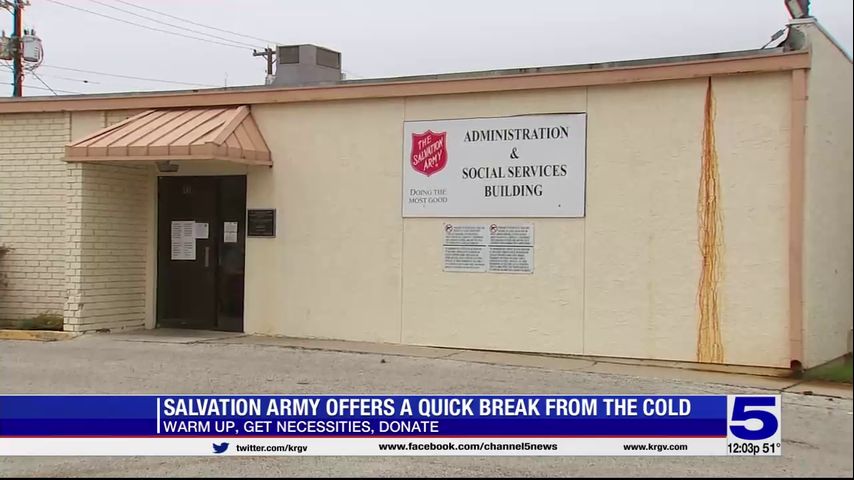 Harlingen Salvation Army offering a quick break from the cold