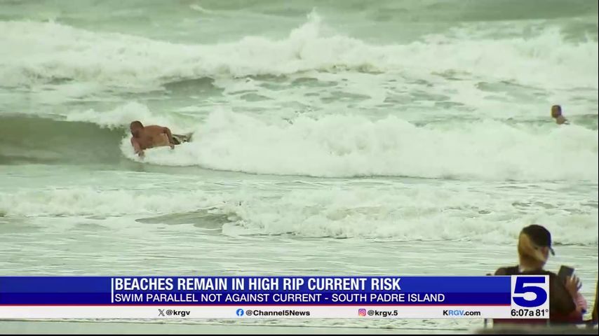 South Padre Island beaches remain in high rip current risk