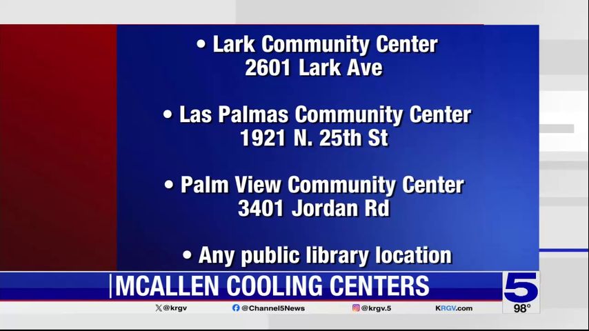 City of McAllen opening cooling centers