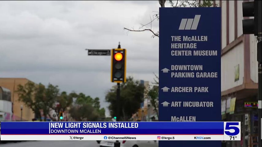 Downtown McAllen gets new traffic light signals