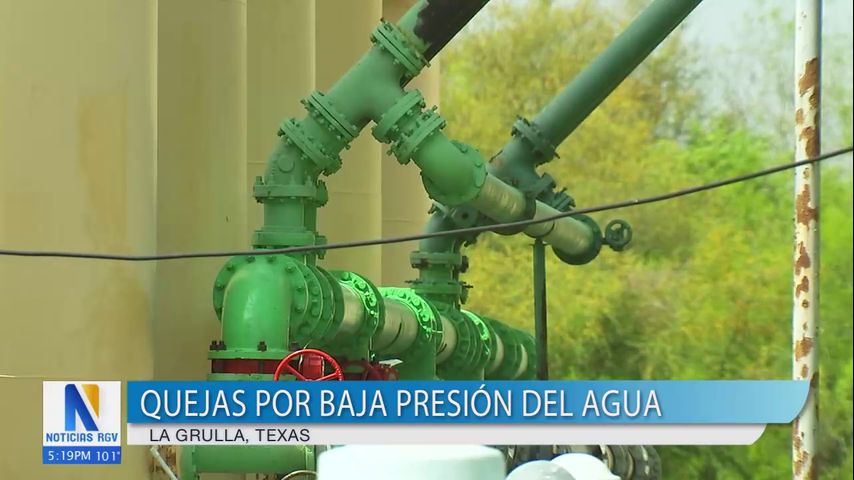 Quejas por baja presión de agua en La Grulla