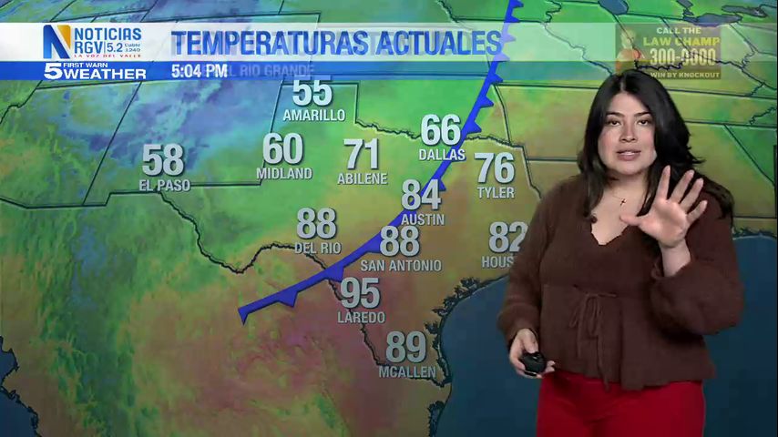 Lunes 4 de Noviembre: Noche ventosa con temperaturas en los 70s