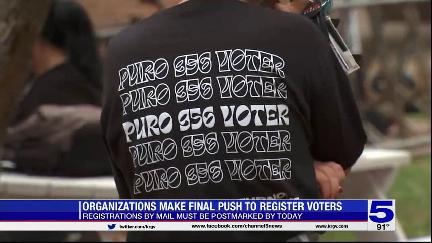 Organizations make final push to register voters