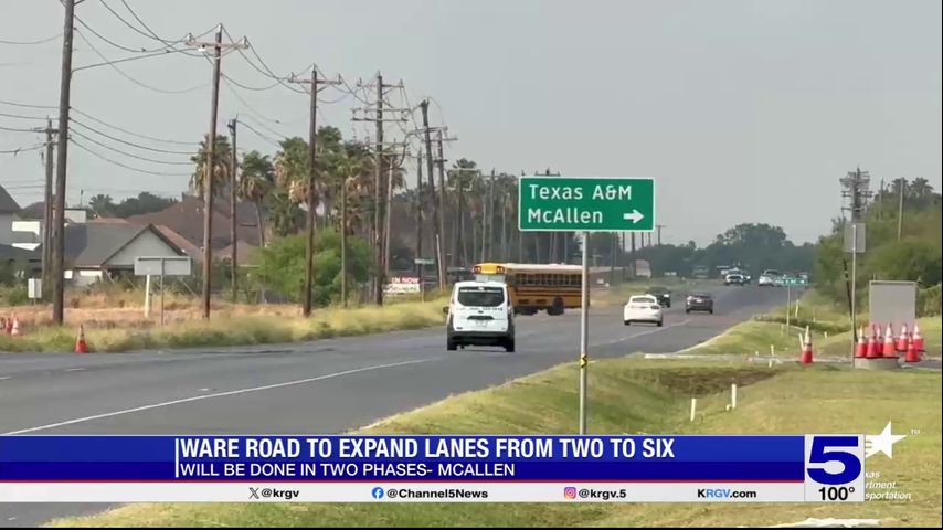 TxDOT working to expand Ware Road in McAllen