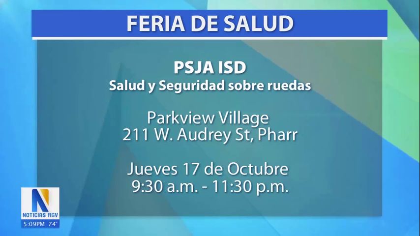 PSJA invita al público a asistir a la feria de salud 'Salud y Seguridad sobre Ruedas'