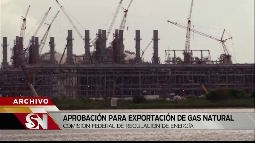 Aprobación para exportación de gas natural