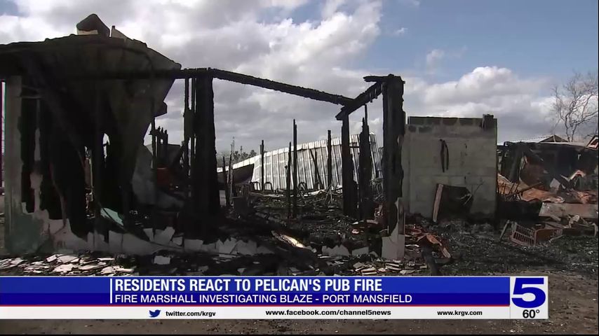 Residents react to Pelicans Pub fire at Port Mansfield