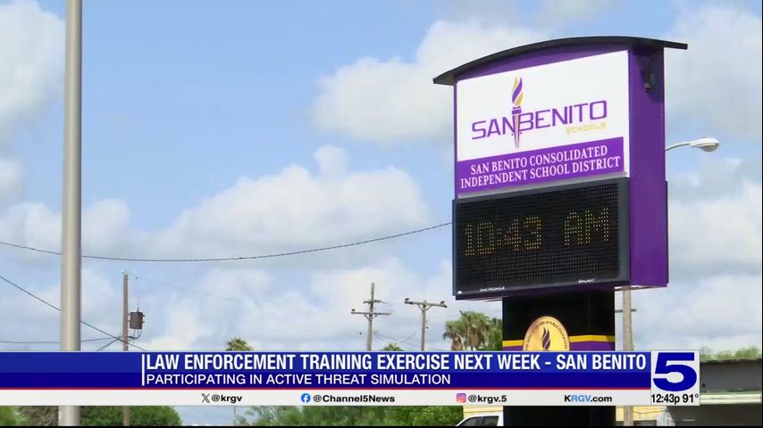 San Benito CISD law enforcement to hold active threat exercise on Monday