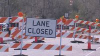Roundabout construction zone takes drivers on traffic maze