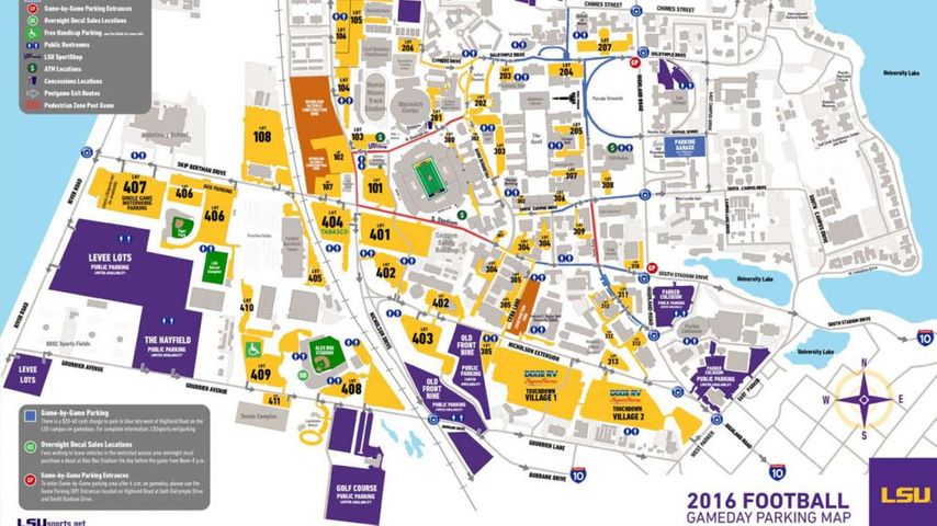 LSU game day parking information