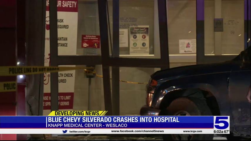 Vehicle crashes into entrance of Weslaco hospital