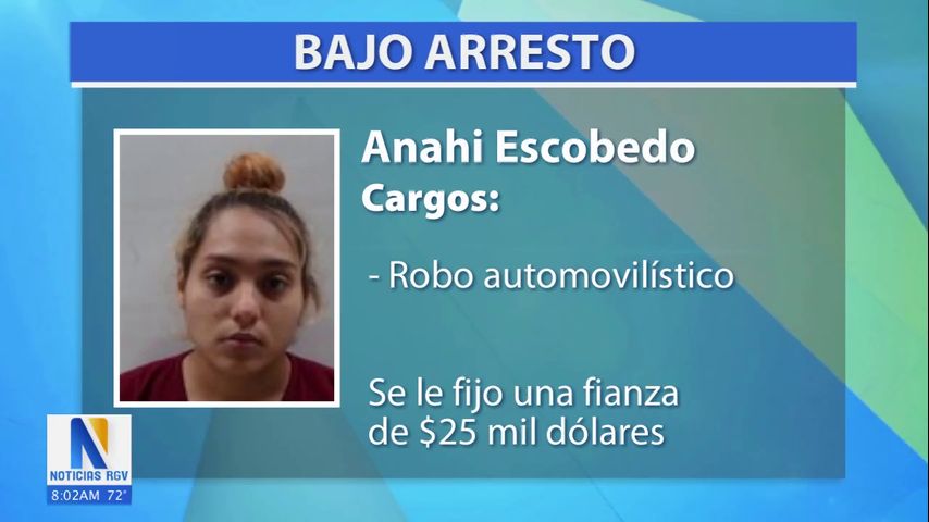 Arrestan a una mujer en Brownsville por robo de autos