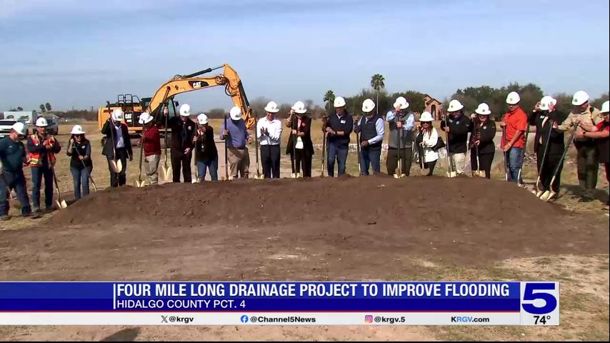 Hidalgo County Precinct 4 crews break ground on drainage improvement project