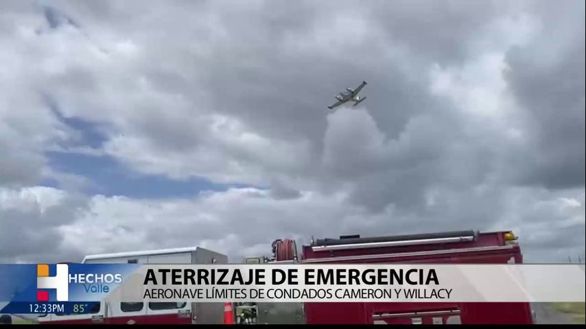 Pequeño avión aterriza de emergencia cerca de los limites entre los condados del Cameron y Willacy