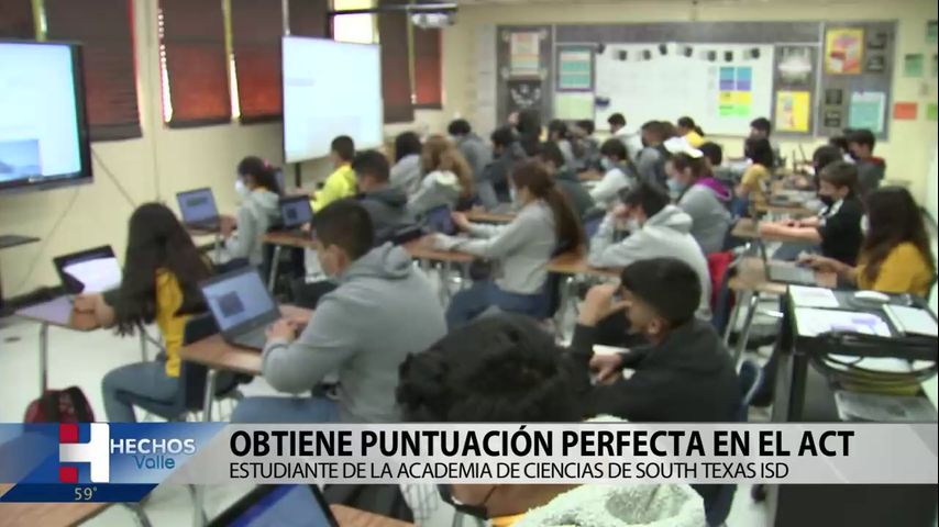 Estudiante de South Texas ISD obtiene puntuación perfecta en el examen ACT