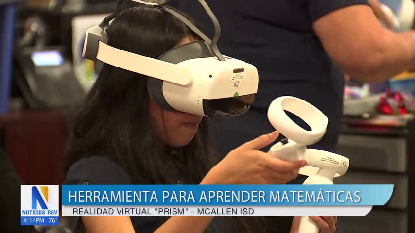 Estudiantes de McAllen ISD usan visores digitales para aprender matemáticas