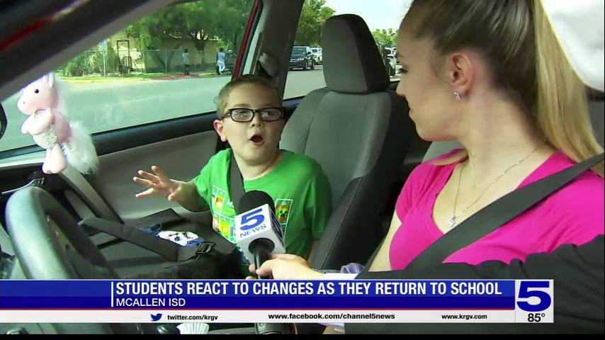 McAllen ISD students react to changes as in-person learning returns