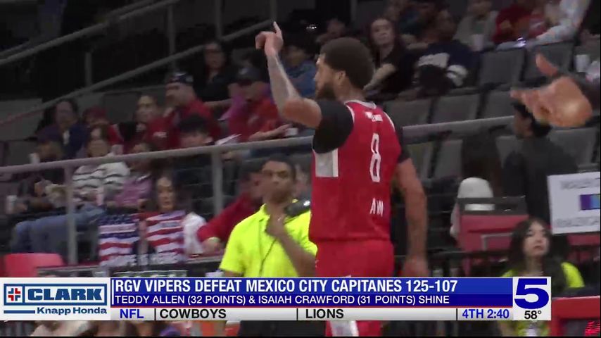 Teddy Allen (32 points) & Isaiah Crawford (31 points) lead Vipers to win over Mexico City