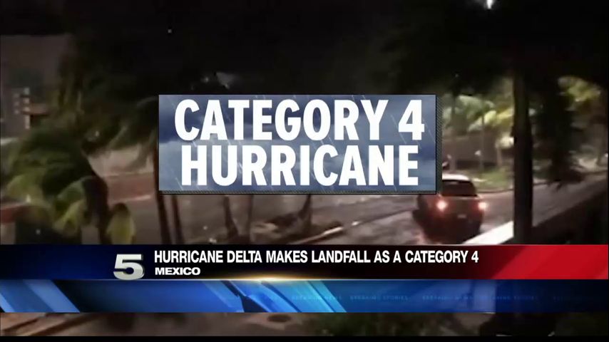 Hurricane Delta makes landfall in Mexico, toppling trees