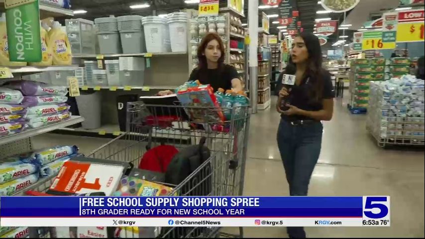 Edcouch-Elsa ISD student kicks off her new school year with back-to-school shopping spree at H-E-B