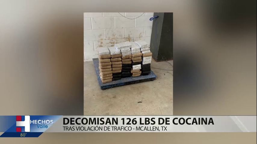 126 Libras de cocaína fueron decomisadas cerca de Jackson Road en Mcallen