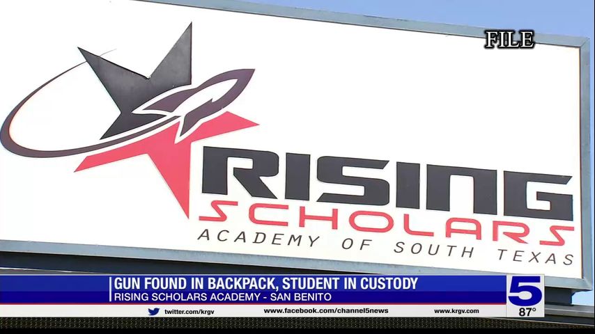 San Benito police: South Texas ISD student detained after gun found in backpack