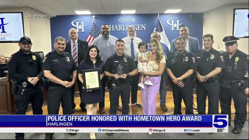 Harlingen officer recognized for saving baby's life after being found unresponsive at daycare