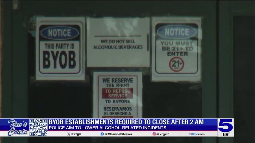 New ordinance requires Brownsville BYOB establishments to close earlier