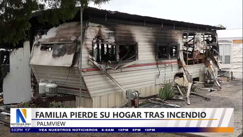 Familia pierde su hogar tras incendio en Palmview