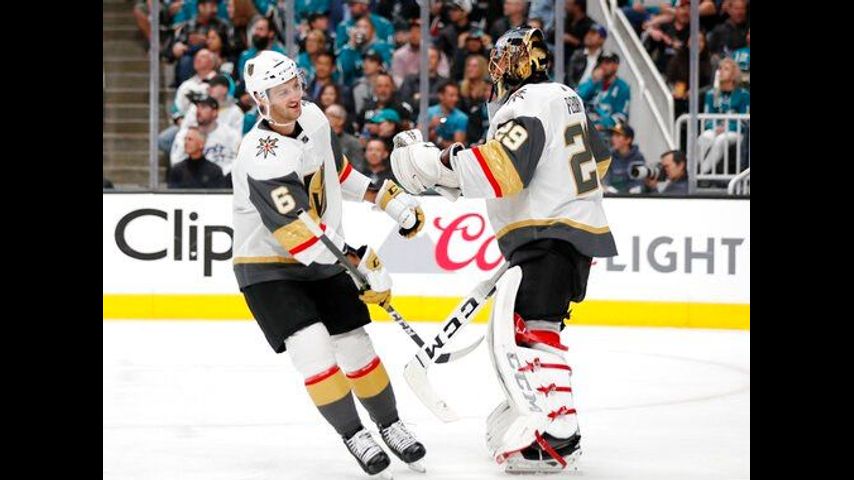 Golden Knights tie series with Sharks with 5-3 win in Game 2