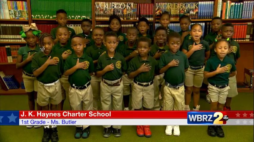 Pledge of Allegiance: J.K. Haynes Charter School, Ms. Butler 1st Grade