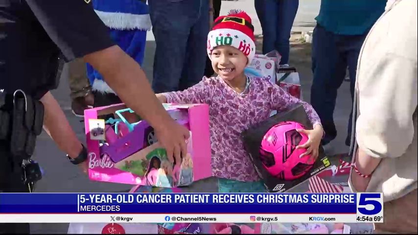 Mercedes police, fire departments surprise girl battling cancer with Christmas gifts