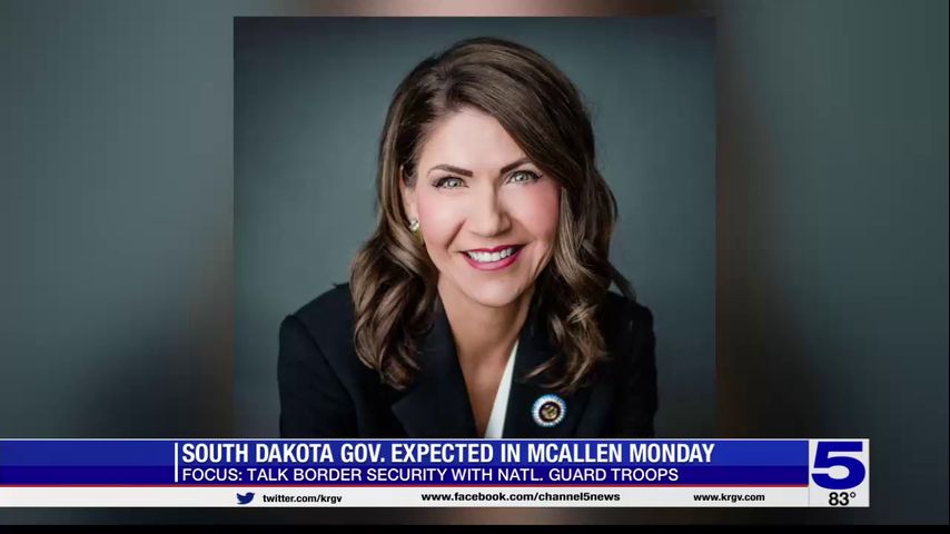 South Dakota governor expected in McAllen on Monday