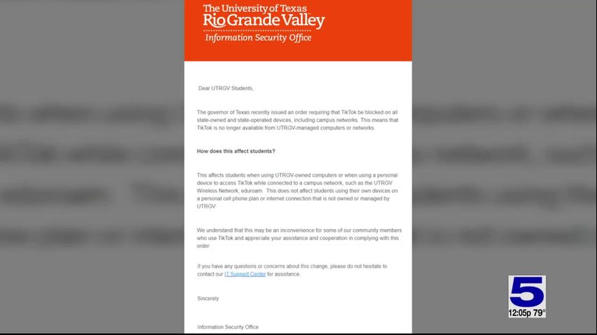 UTRGV bans access of TikTok on university's network