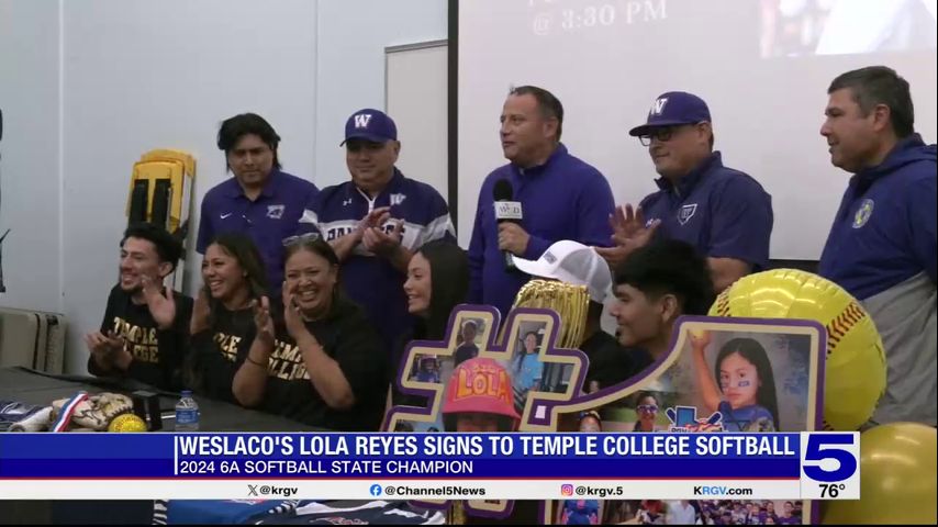 Weslaco's Lola Reyes signs to Temple College Softball