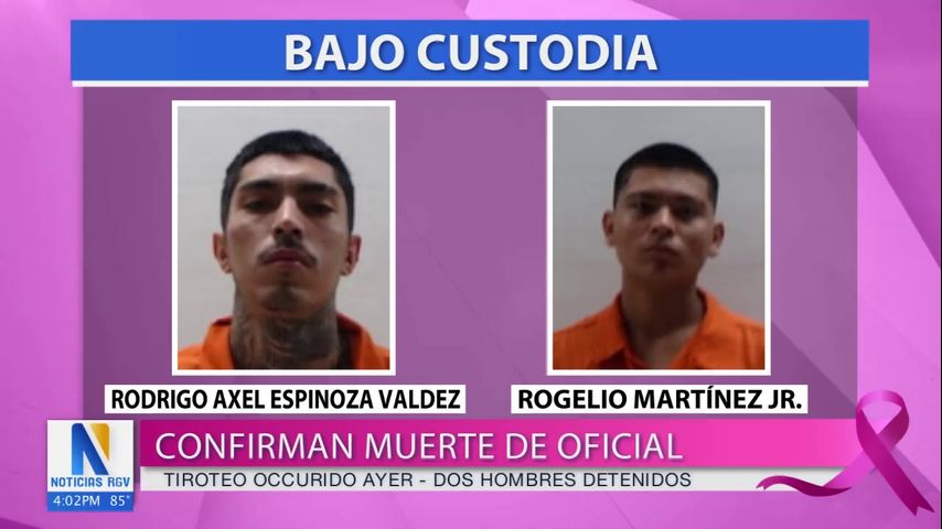 Dos hombres reciben cargos por la muerte de un oficial de San Benito