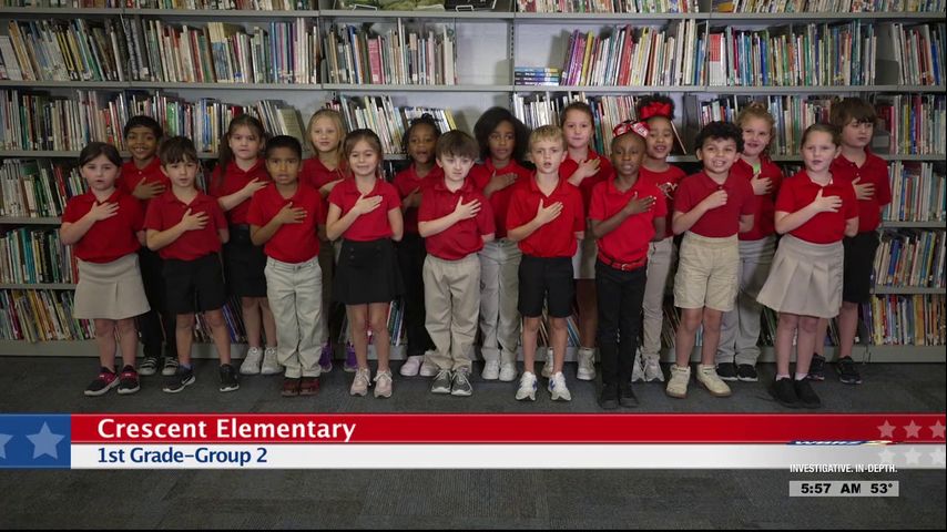 The Pledge of Allegiance, Crescent Elementary, 1st Grade, Group 2