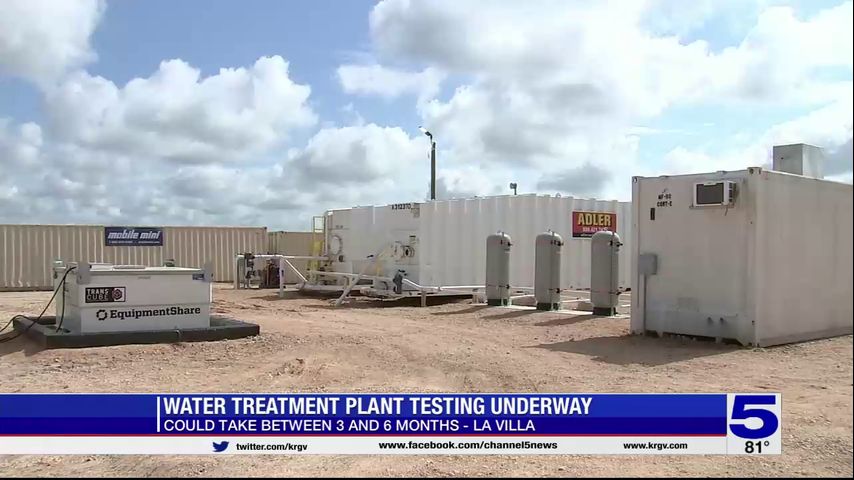 Water treatment plant testing underway in La Villa