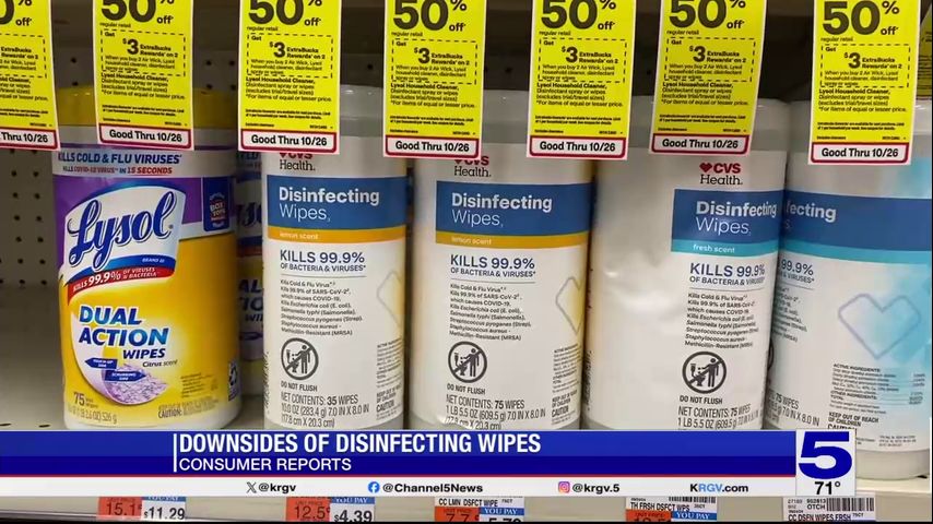 Consumer Reports: Downside of disinfecting wipes