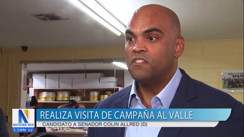 Candidato a senador Colin Allred realiza visita de campaña al Valle