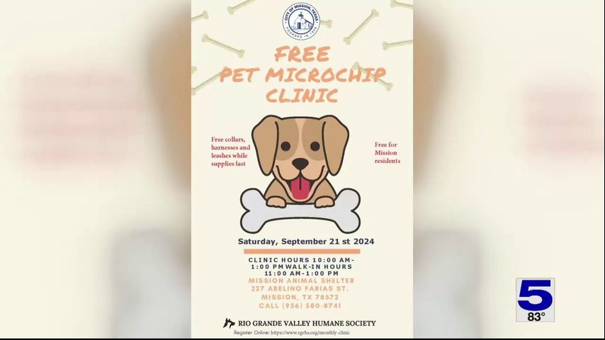 City of Mission hosting free pet microchip clinic for residents