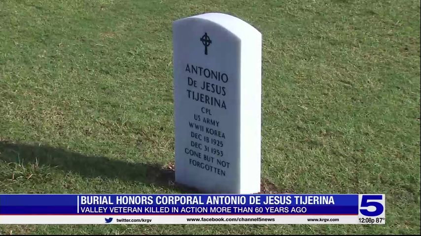 Memorial burial service held in Mission for Army veteran killed in action